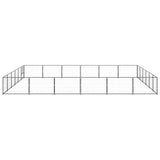 Dog Kennel Black 36 m² Steel - Front View