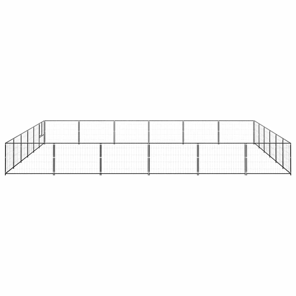 Dog Kennel Black 36 m? Steel