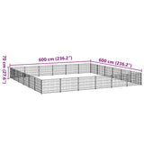 Dog Kennel Black 36 m? Steel