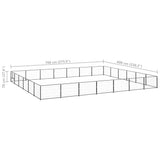 Dog Kennel Black 42 m? Steel