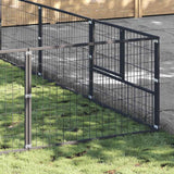 Dog Kennel Black 48 m? Steel