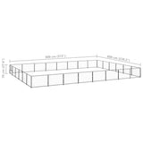 Dog Kennel Black 48 m? Steel