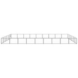 Dog Kennel Black 54 m? Steel - Side View