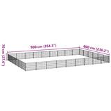 Dog Kennel Black 54 m? Steel - Close-Up Angle