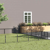 Dog Kennel Black 54 m? Steel