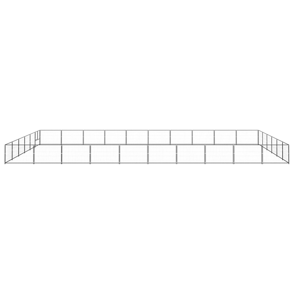 Dog Kennel Black 60 m? Steel