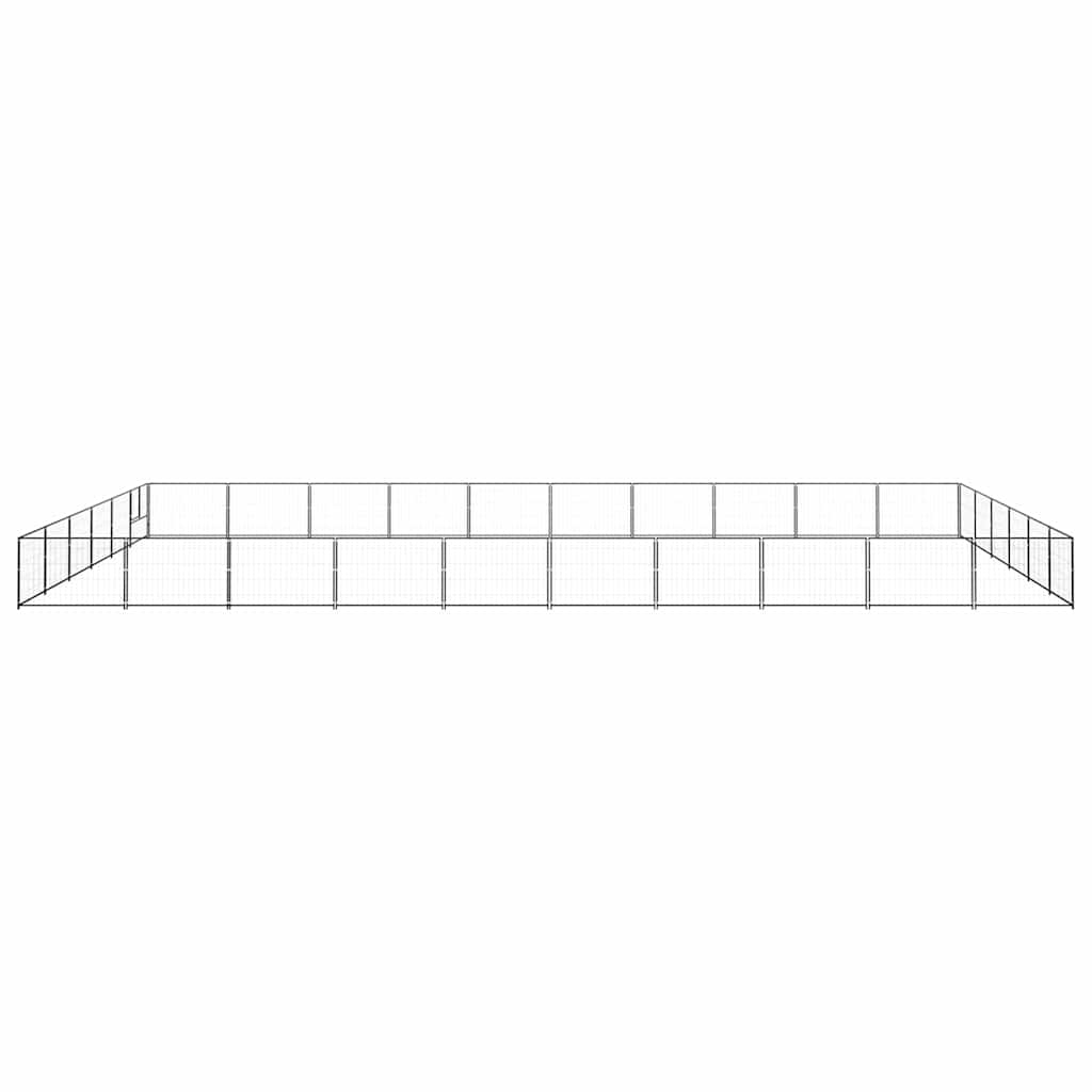 Dog Kennel Black 60 m? Steel