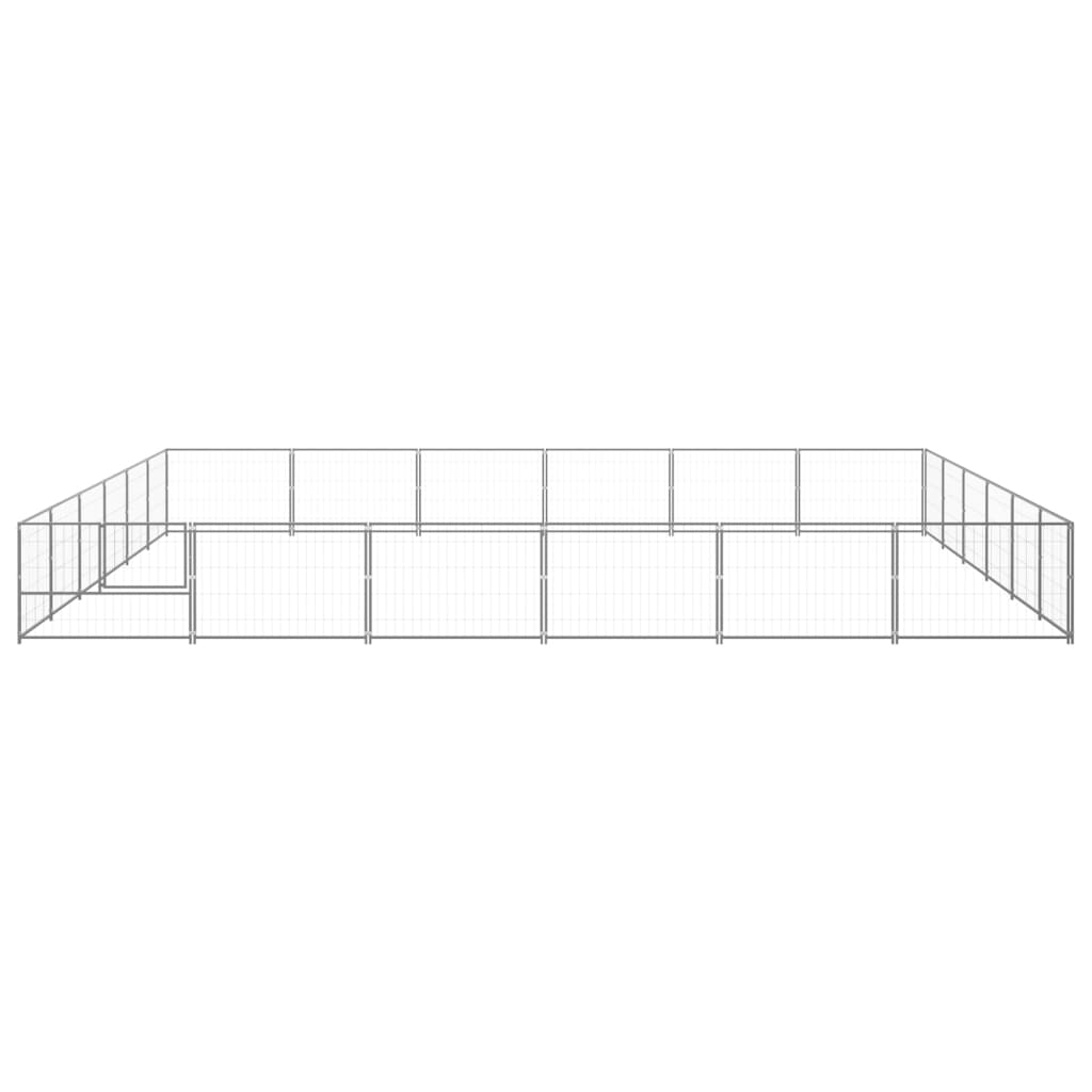 Dog Kennel Silver 36 m? Steel