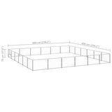 Dog Kennel Silver 36 m² Steel - Rear View