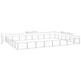 Dog Kennel Silver 48 m? Steel