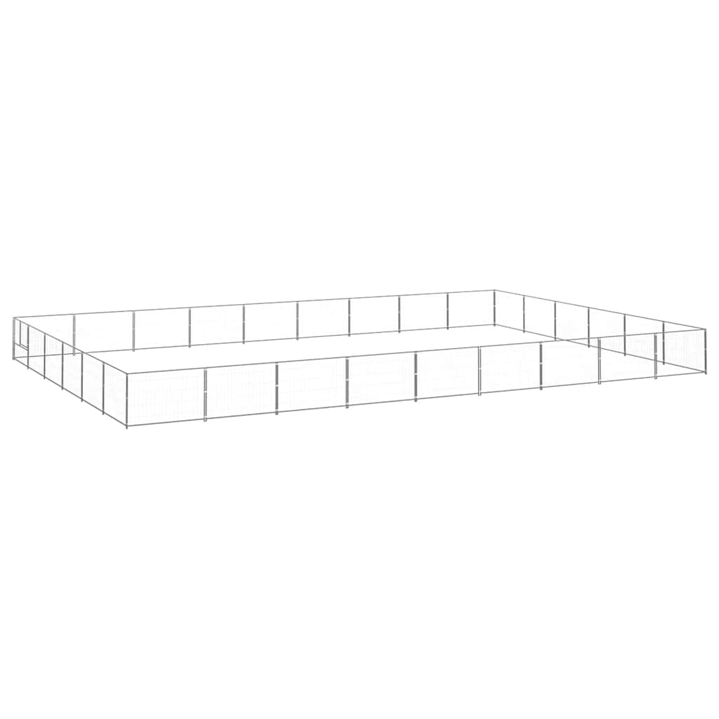 Dog Kennel Silver 54 m? Steel