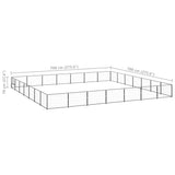 Dog Kennel Black 49 m? Steel