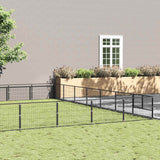 Dog Kennel Black 49 m? Steel