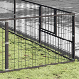 Dog Kennel Black 56 m? Steel - Side View