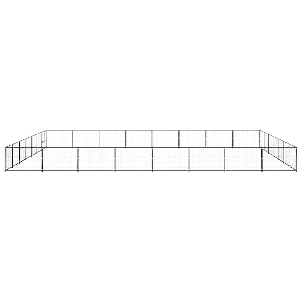 Dog Kennel Black 56 m? Steel