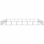 Dog Kennel Black 56 m² Steel