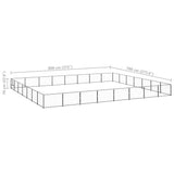 Dog Kennel Black 56 m? Steel