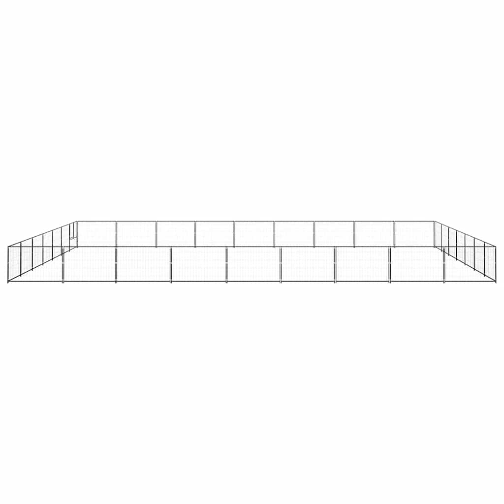 Dog Kennel Black 63 m? Steel