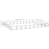 Dog Kennel Black 63 m? Steel