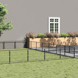 Dog Kennel Black 63 m? Steel