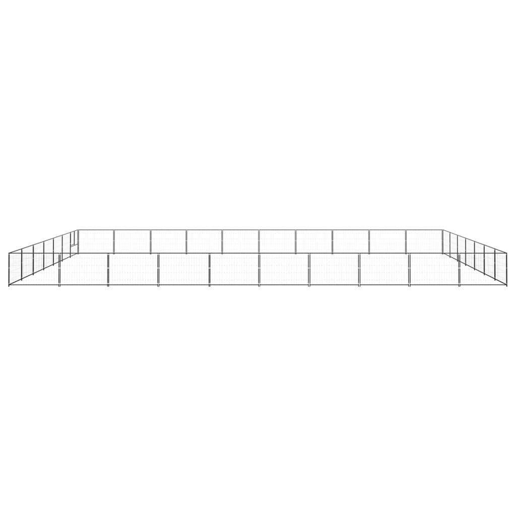 Dog Kennel Black 70 m? Steel