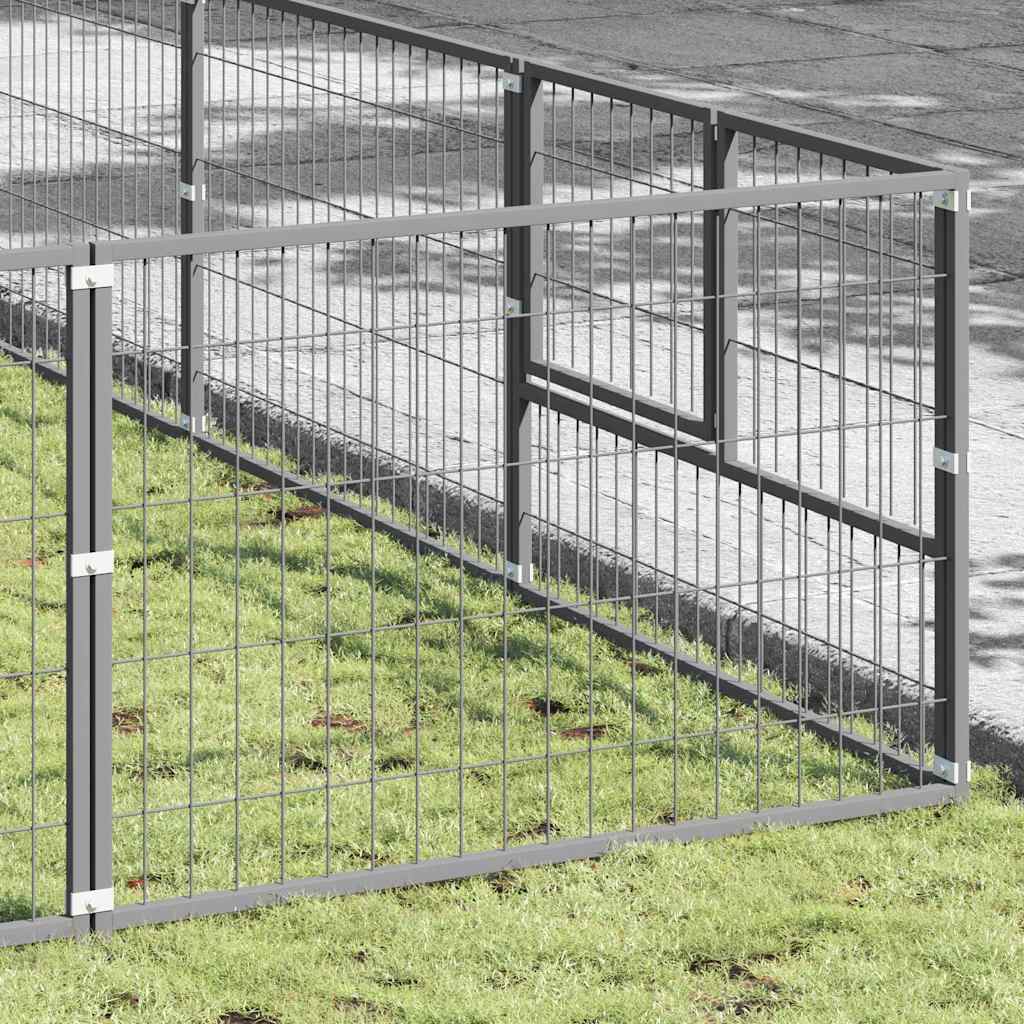 Dog Kennel Silver 56 m? Steel