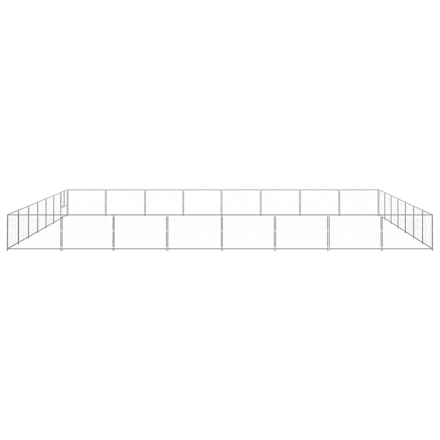 Dog Kennel Silver 56 m² Steel