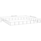 Dog Kennel Silver 56 m? Steel - Close-Up Angle
