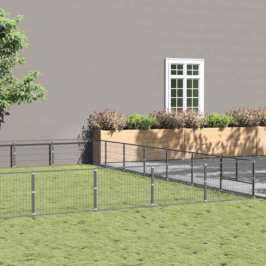 Dog Kennel Silver 70 m² Steel