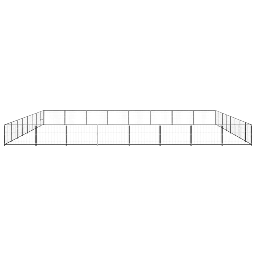 Dog Kennel Black 64 m? Steel