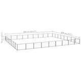 Dog Kennel Black 72 m? Steel