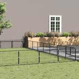 Dog Kennel Black 80 m? Steel