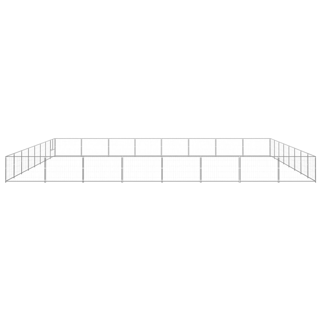 Dog Kennel Silver 64 m? Steel