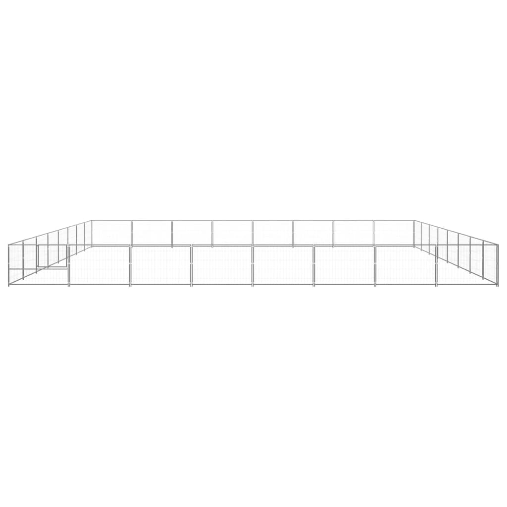 Dog Kennel Silver 64 m? Steel