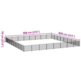 Dog Kennel Silver 64 m? Steel