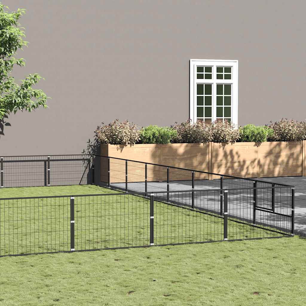 Dog Kennel Silver 64 m? Steel