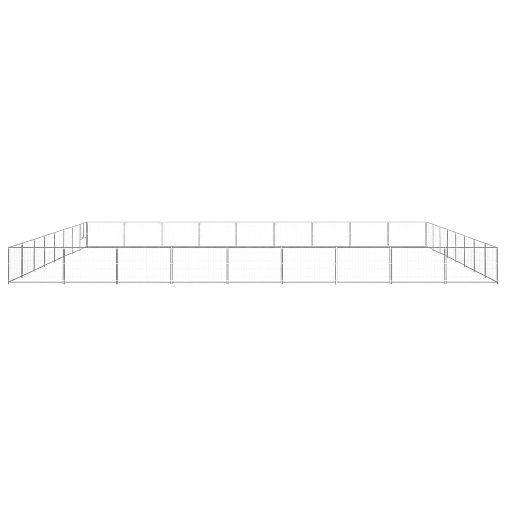 Dog Kennel Silver 72 m? Steel