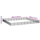 Dog Kennel Silver 72 m? Steel