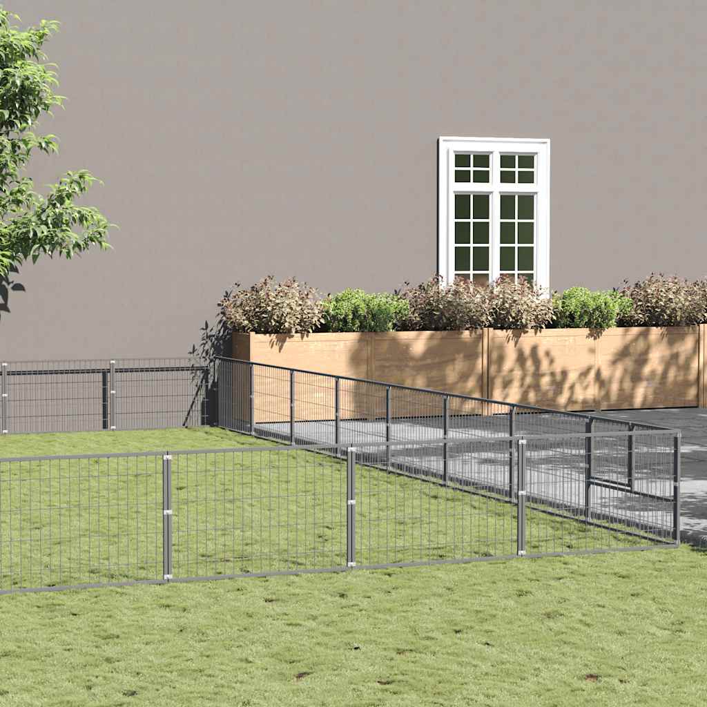Dog Kennel Silver 72 m? Steel