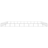 Dog Kennel Silver 80 m² Steel - Front View