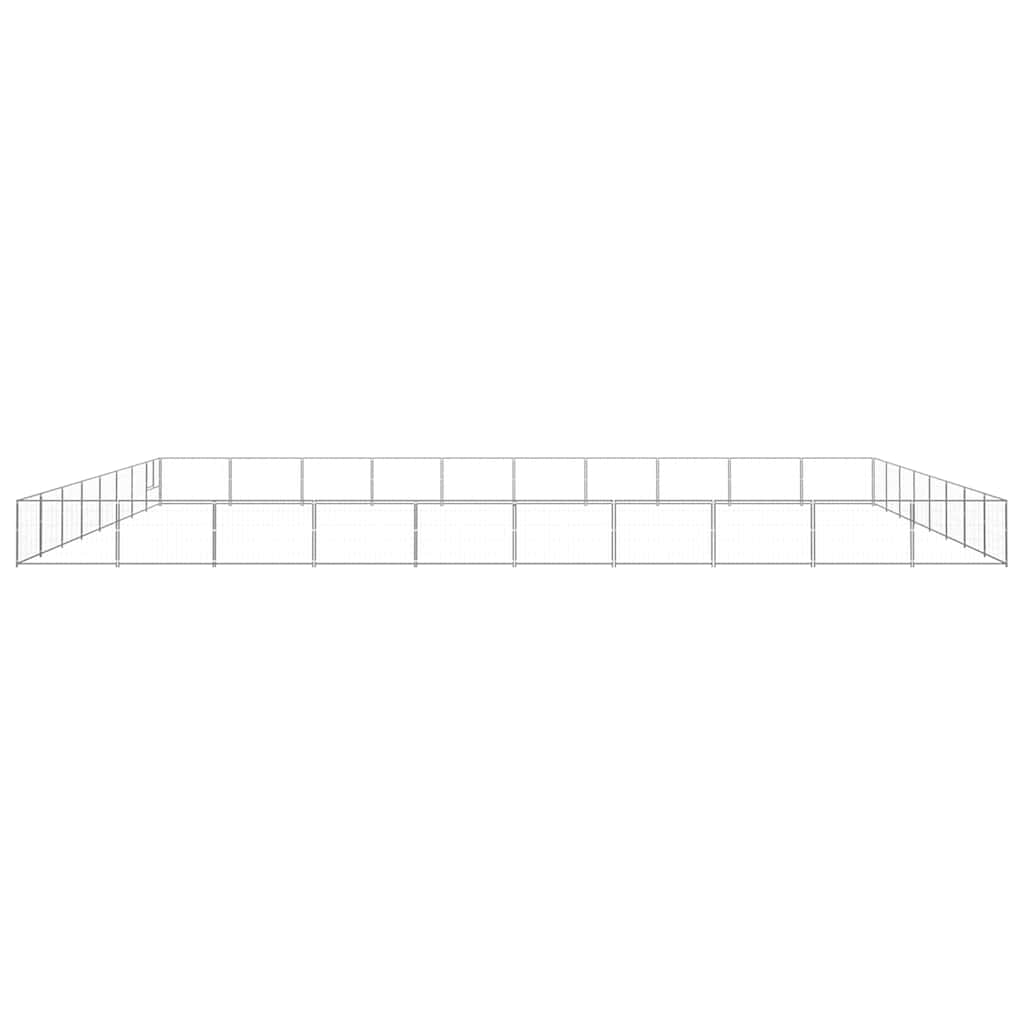 Dog Kennel Silver 80 m? Steel