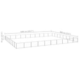 Dog Kennel Silver 80 m² Steel - Rear View