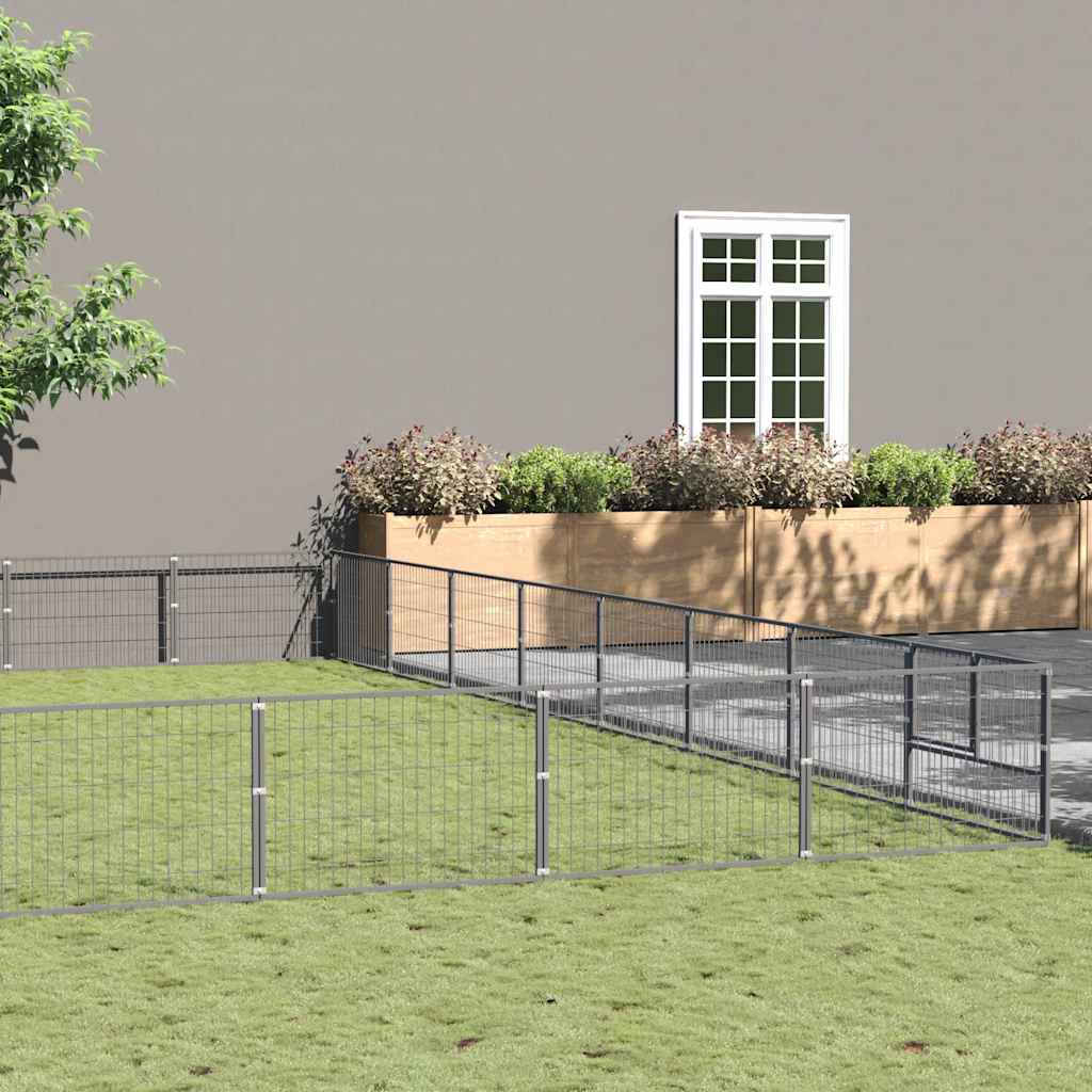 Dog Kennel Silver 80 m? Steel