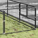 Dog Kennel Black 90 m? Steel