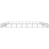 Dog Kennel Black 90 m? Steel - Top-Down View