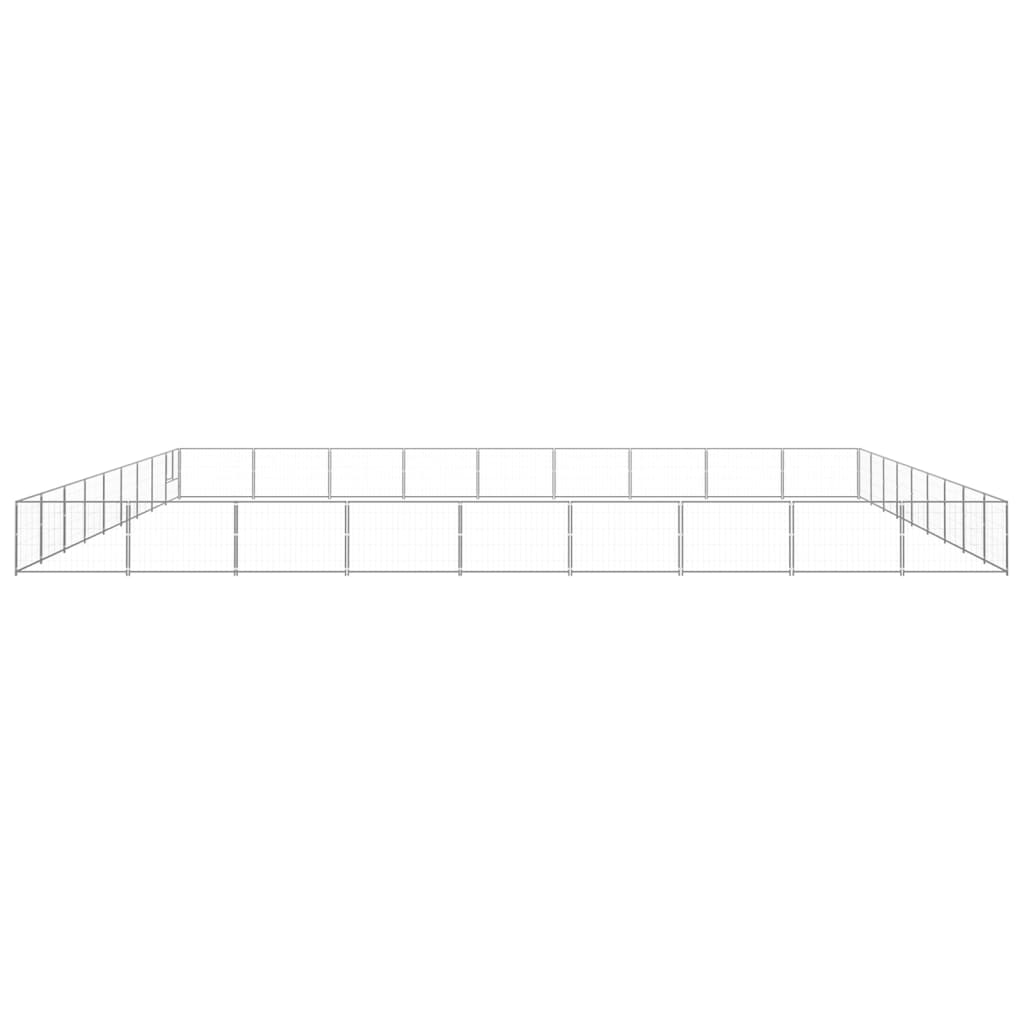 Dog Kennel Silver 81 m² Steel