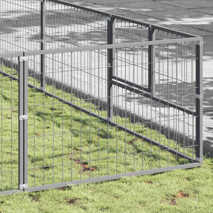 Dog Kennel Silver 90 m² Steel
