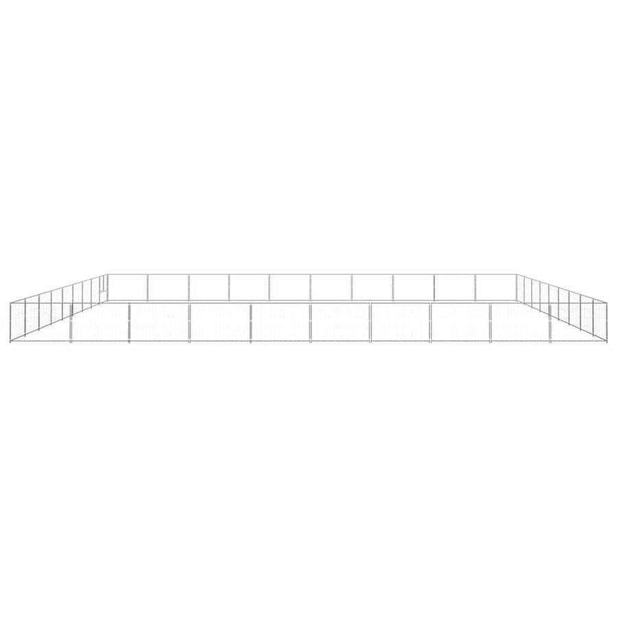 Dog Kennel Silver 90 m² Steel