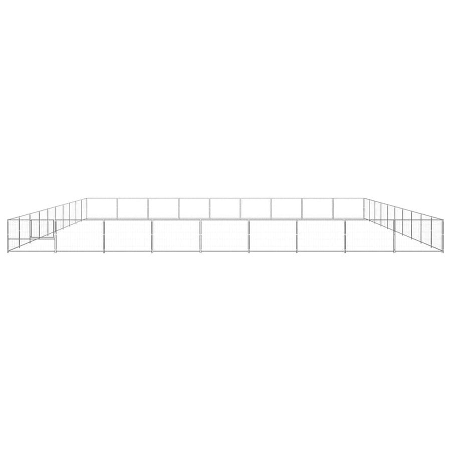 Dog Kennel Silver 90 m² Steel