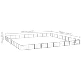 Dog Kennel Black 100 m? Steel